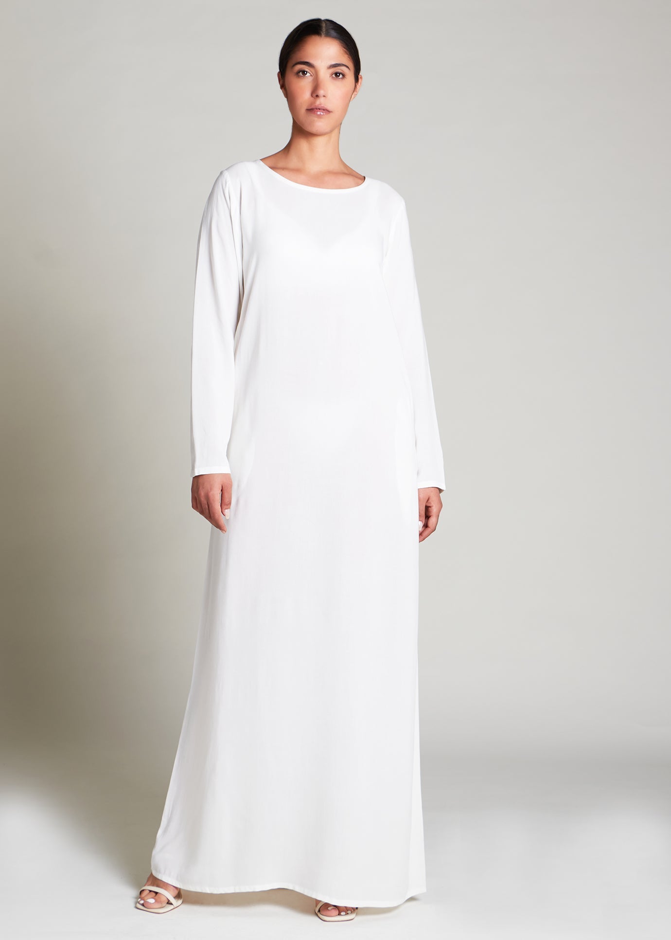 plain white long sleeve maxi dress white long sleeve formal dresses Avery Long Sleeve Maxi Dress / Ivory