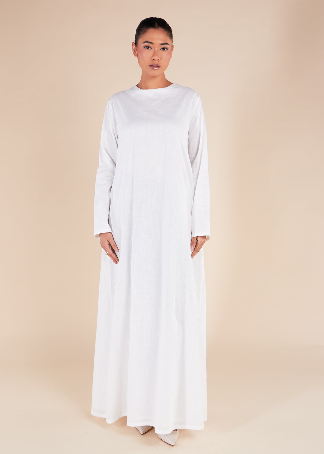 White Linen Dress | Modest Slip Dresses