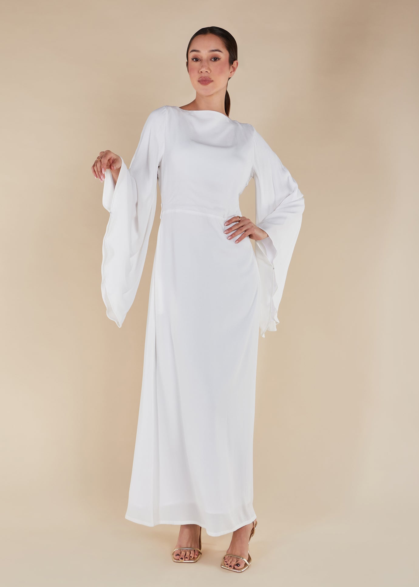 Floaty Sleeve Abaya White | Modest Abayas Floaty Sleeve Abaya White | Modest Abayas