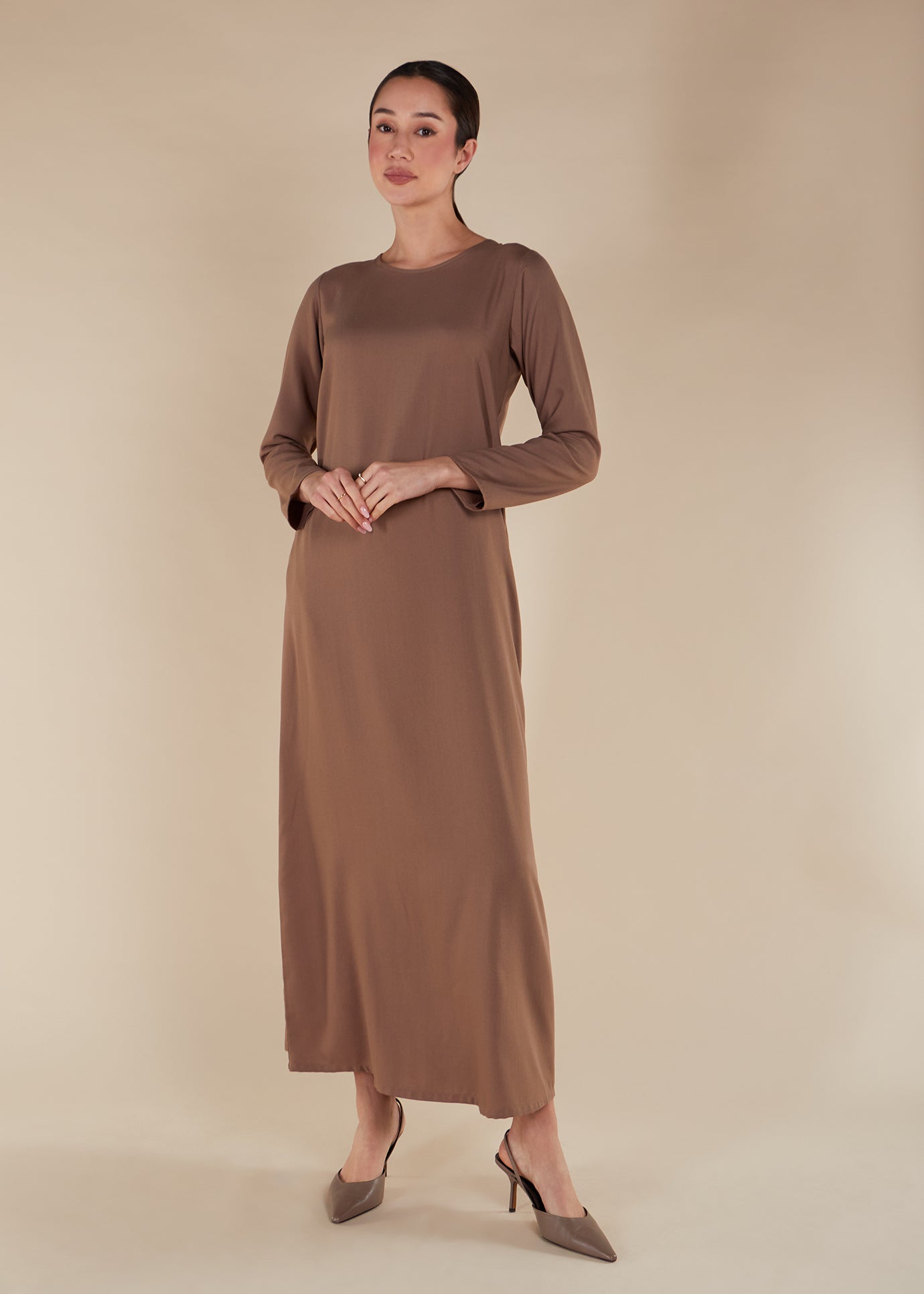 Full Slip Mushroom | Modest Slip Dresses | Aab Modest Wear Full Slip Mushroom | Modest Slip Dresses | Aab Modest Wear