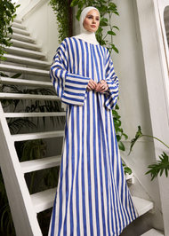 Blue Stripe Kaftan- Final Sale