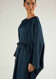 Loose Fit Abaya Charcoal Green