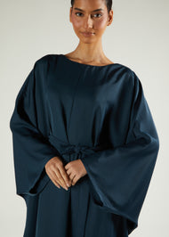 Loose Fit Abaya Charcoal Green