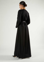 Black Wrap Abaya