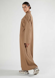High Neck Abaya Coffee