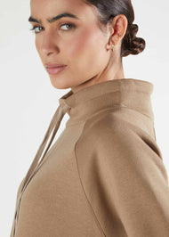 Funnel Neck Midi Nude