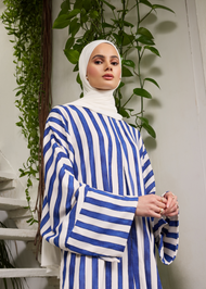 Blue Stripe Kaftan- Final Sale