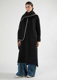 Funnel Neck Midi Black