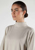 High Neck Abaya Nude