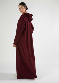 Hoody Abaya Burgundy