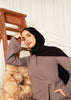 Side Wrap Abaya Grey - Final Sale