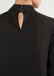Raglan Sleeve Abaya Black