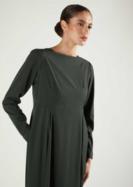 Skirted Abaya Dark Green