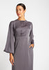 Soft Crinkle Abaya Grey - Final Sale
