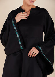 Turquoise Tatreez Abaya