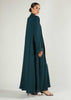 Two Piece Open Abaya With Slip Teal