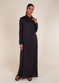 Jacquard Abaya Black