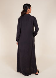 Jacquard Abaya Black