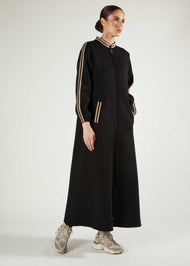 Varsity Abaya Black