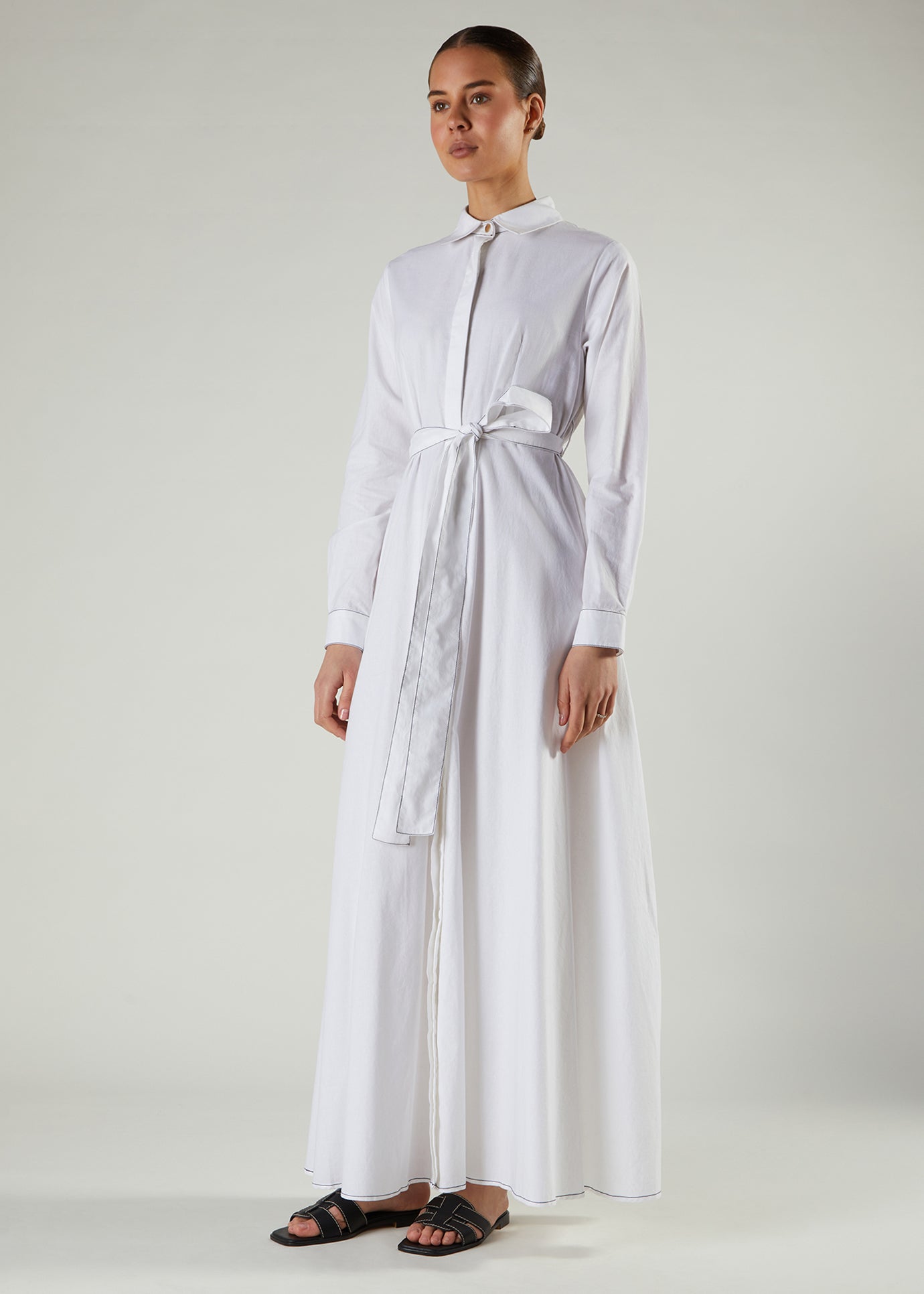 White Cotton Maxi | Modest Maxi Dresses