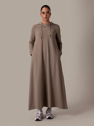Hoody Abaya Khaki