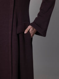 Sienna Asymmetric Coat Chocolate Plum