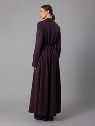 Meadow Longline Coat Chocolate Plum