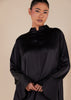 Self Print Abaya Black