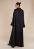 Self Print Abaya Black