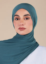 Aegean Blue Premium Jersey Hijab