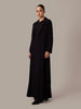Two Piece Suit Abaya Black