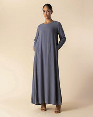 Plain Abaya Blue