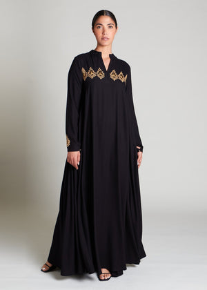 Qasba Abaya Black Crepe | Abayas | Aab Modest Wear