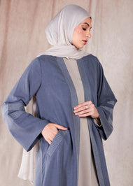 Sashiko Open Abaya