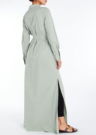 Sage Linen Maxi Dress