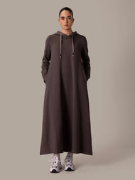 Hoody Abaya Grey