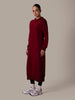 Hooded Midi Burgundy
