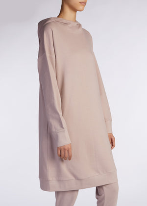 Mid Length Cotton Hoody Dusky Lilac | Aab Modest Activewear
