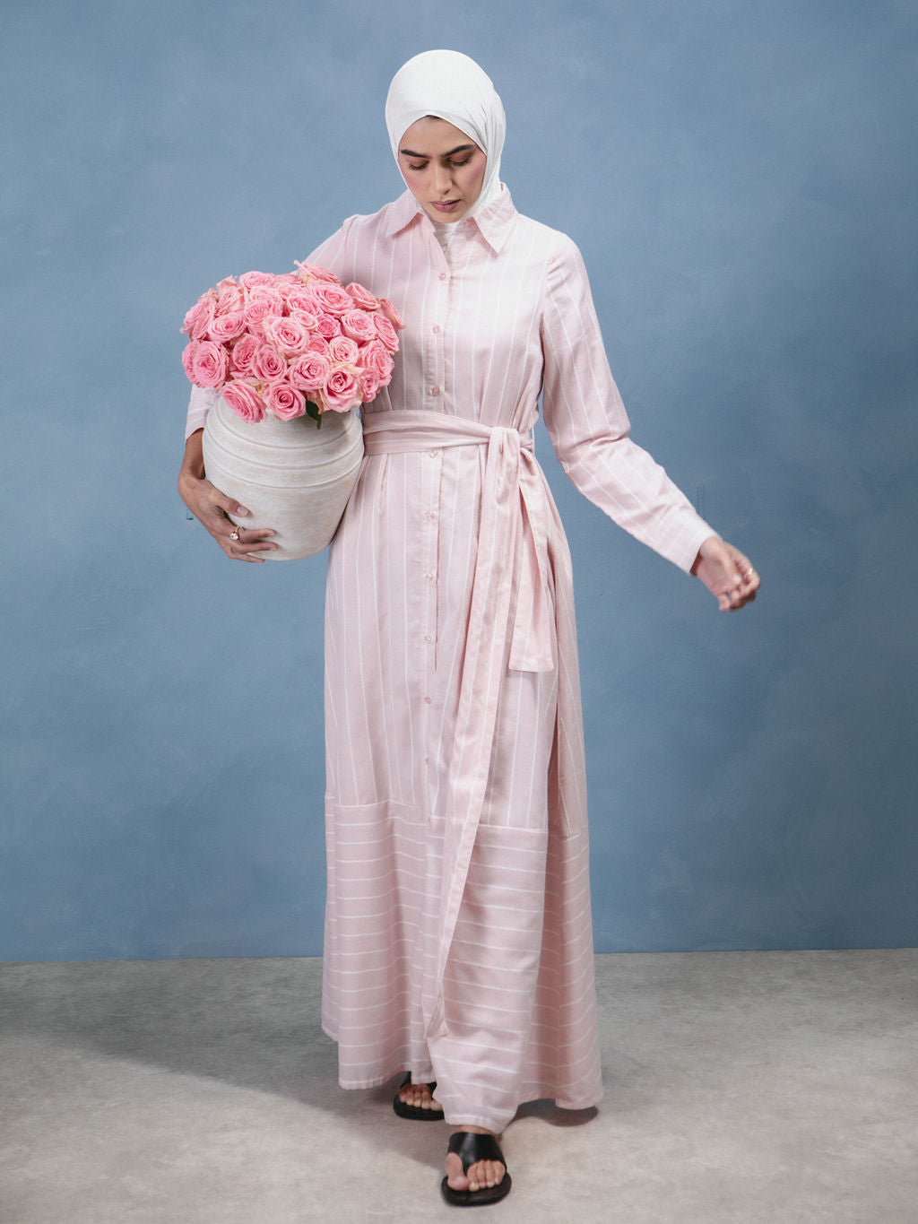 Pink Rock Shirted Maxi | Modest Maxi Dresses