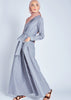 Pleat Neck Chambray Maxi | Maxi Dresses | Aab Modest Wear