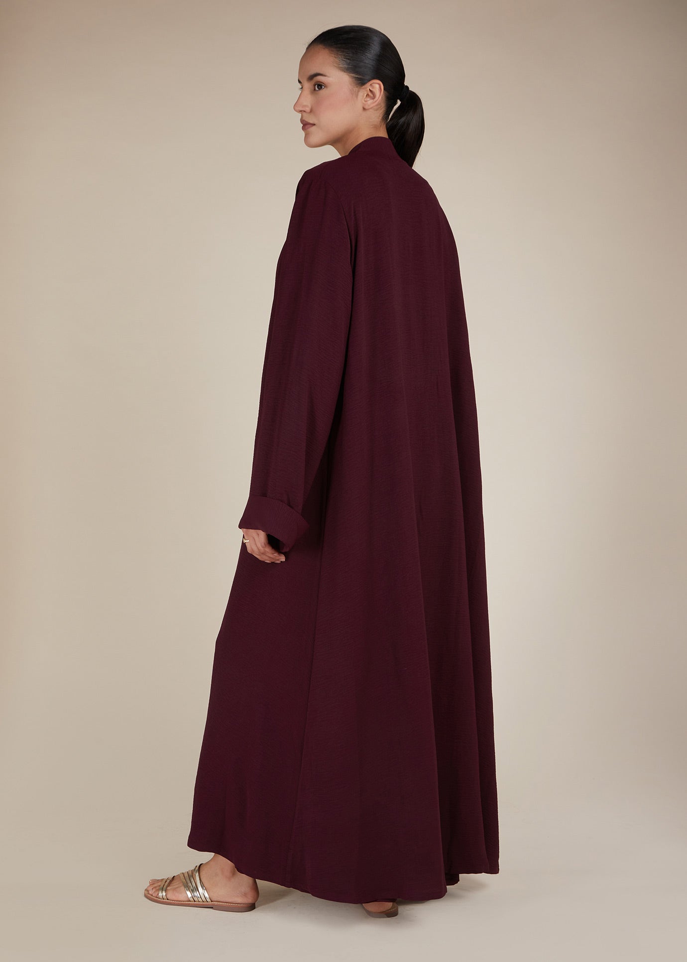 burgundy abaya dress FARAH DRESS BURGUNDY