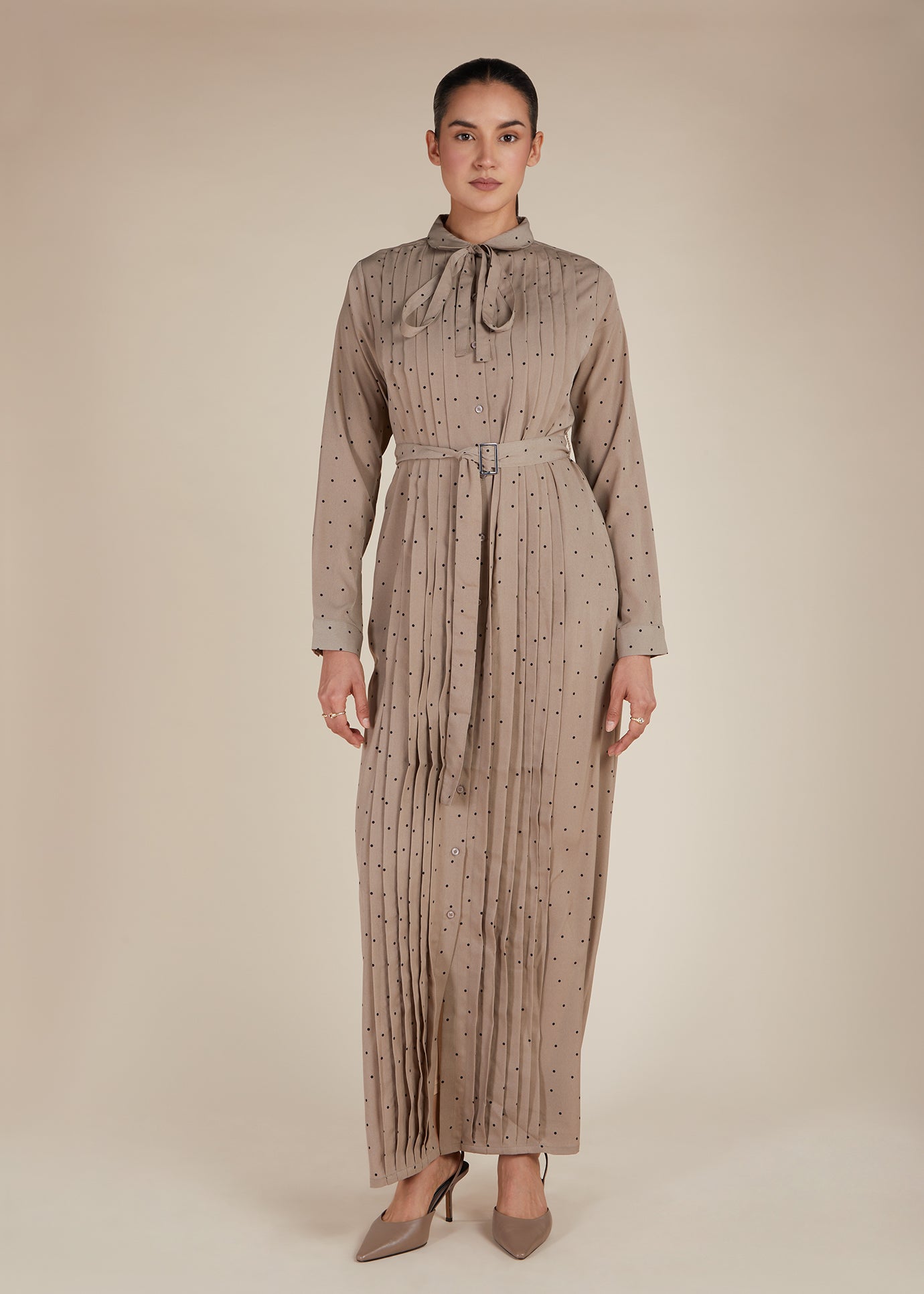 Polka & Pleats Maxi | Modest Maxi Dresses | Aab Modest Wear Polka & Pleats Maxi | Modest Maxi Dresses | Aab Modest Wear