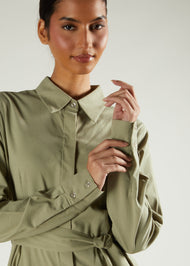 Green Tea Shirted Maxi