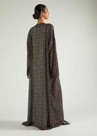 Black Floral Prayer Abaya & Hijab