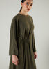 Side Pleat Abaya Olive