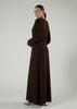 Side Pleat Abaya Chestnut