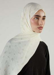White Rose Cotton Hijab