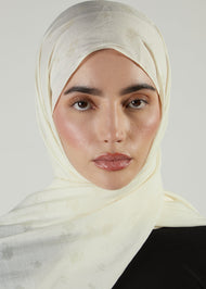 White Rose Cotton Hijab