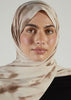 Tie Dye Hijab Beige & Brown