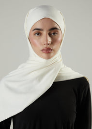 Tie Back Hijab Off-White